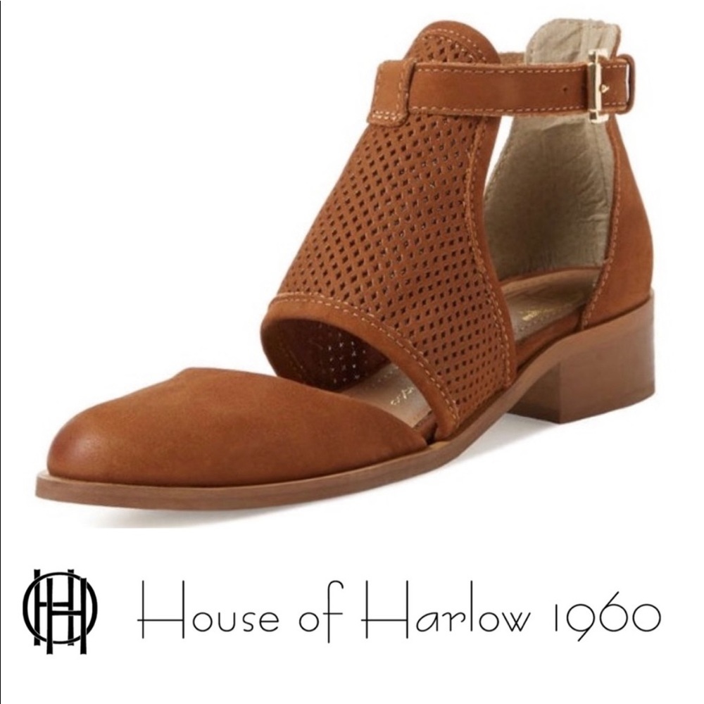House of Harlow 1960 Esperanza Camel Suede Booties